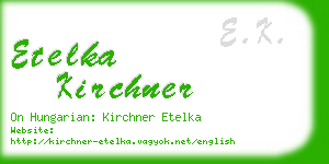 etelka kirchner business card
